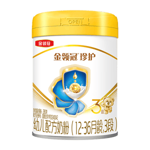 伊利金领冠珍护幼儿A2β-酪蛋白奶粉3段12-36月280g*1罐 HMO乳源专利