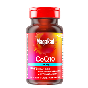 MegaRed辅酶q10胶囊100mg 60粒 养护心脏 补充能量 美国原装京东自营进口