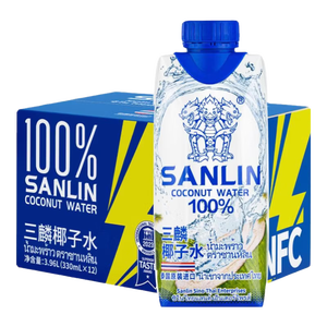 三麟100%NFC椰子水1L*6瓶富含天然电解质泰国原装进口椰青果汁整箱