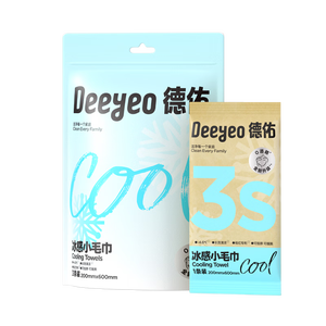 德佑冰感降温湿巾3条 冰爽凉感小毛巾湿纸巾便携旅行防暑户外随机发货