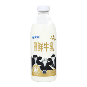 天润新疆产地  鲜牛奶巴氏杀菌鲜奶 低温奶 早餐伴侣950ml*1瓶