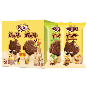 伊利巧乐兹低糖双享(咸酪布朗尼×抹茶可可)冰淇淋50克*6支