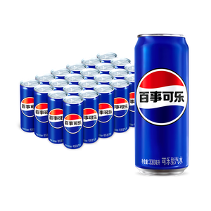 百事可乐Pepsi 碳酸饮料汽水 330ml*24听细罐 包装随机