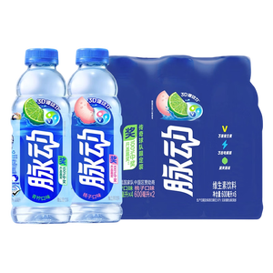 脉动双口味青柠桃子600ML*24瓶低糖维C电解质水饮料阿根廷球队限定装