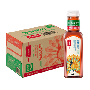 农夫山泉东方树叶菊花普洱500ml*15瓶无糖茶饮料0糖0脂0卡饮品整箱装