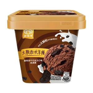 和路雪家庭装曲奇饼干巧克力口味大桶桶装冰淇淋550g