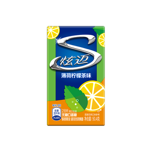炫迈冰柠檬茶薄荷味口香糖28片50.4g 休闲零食 清新口气 提神便携