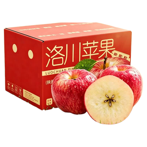 正宗红富士丑苹果脆爽多汁应季红富士苹果新鲜苹果多仓混发 陕西洛川带箱8斤净重7斤【果径75-80】