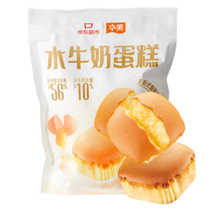 华美水牛奶蛋糕400g独立包装松软牛乳代餐早餐办公室下午茶点心