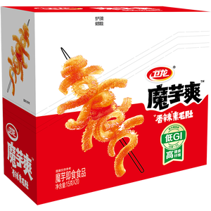 卫龙魔芋爽 素毛肚 香辣味 休闲便携零食 300g（约20包）盒袋随机发货