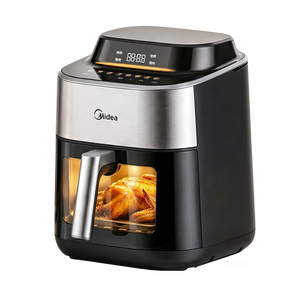 美的（Midea）蒸烤一体2026年新款空气炸锅 无涂层家用实用6.5L大容量 钛钢AI智能上下双热源免翻面KZC6555J