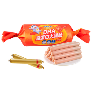 小鹿蓝蓝DHA高蛋白火腿肠儿童休闲零食露营出游开袋即食火腿肠原味240g