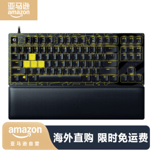 RAZER Huntsman V2 TKL 游戏键盘 第二代快速线性光学轴 声音减震器 8000Hz 轮询率 键帽采用UV涂层