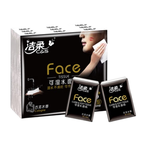 洁柔手帕纸face古龙香可湿水4层6片面巾纸小包餐巾纸出行旅游必备 4层 6片*18包 【1条装】