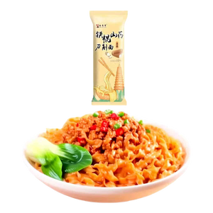 【渠道专享】秦晋雪铁棍山药刀削面非油炸方便速食面条挂面 山西 铁棍山药刀削面100g*1包