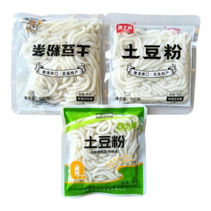 重庆火锅川粉土豆粉麻辣烫涮锅粉丝速食净重100g三款随机发 重庆土豆粉100克*4包