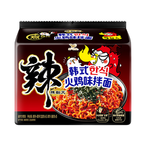 统一 辣翻天 韩式火鸡味拌面 120g*5袋 五连包 方便面 泡面