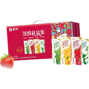 真果粒牛奶饮品（草莓+芦荟+椰果+桃果粒）250g*24盒  3月份生产 【欢聚拍档】缤纷礼盒装250g*24盒/箱 2026.03