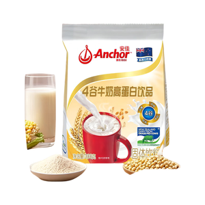 安佳（Anchor）4谷牛奶高蛋白奶粉饮品300g 成人补充营养奶粉【临期清仓】