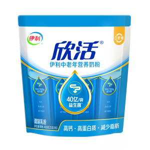 伊利欣活 中老年营养奶粉 中老年奶粉 益生菌高蛋白 营养便携装 400g