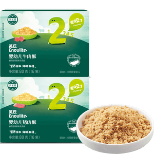 英氏婴幼儿牛肉酥猪肉酥80g*2宝宝辅食调味小包装儿童拌饭料6月+