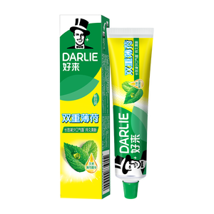 好来（DARLIE）原黑人双重薄荷成人牙膏持久清新去口气含氟防蛀固齿护龈120g