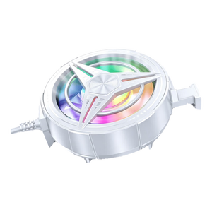 手机散热器散热半导体风冷制冷静音手机秒适用背神器散热器安卓降温夹静音快速苹果散热制冷降温 千转强风【带RGB灯】经典白