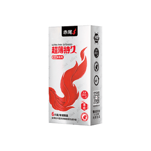 赤尾铂金持久超薄延时避孕套男持久防早泄敏感套安全套含苯佐卡因6只