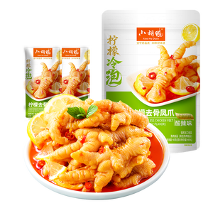 小胡鸭柠檬酸辣去骨凤爪90g无骨鸡爪脱骨休闲零食礼包肉干卤味小吃食品