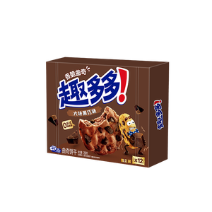 趣多多大块巧克力味曲奇饼干脏脏黑巧克力味共288g 休闲零食 早餐下午茶