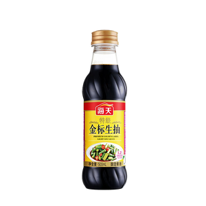 海天 生抽酱油500ml 0添加防腐剂【特级金标酱油】金标系列