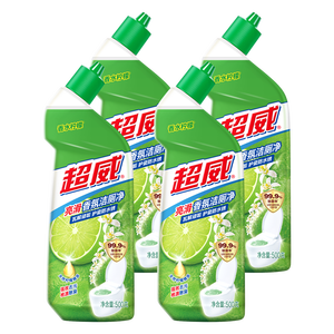 超威（SUPERB）亮滑洁厕净500g 洁厕液马桶深层洁净杀菌除污垢清洁剂洁厕灵洁厕 【4瓶】亮滑洁厕液
