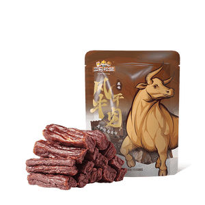三只松鼠风干牛肉干内蒙古手撕牛肉条肉脯计量称重约116g