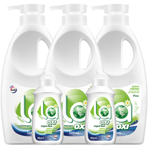 威露士La有氧洗内衣裤专用手洗洗衣液500ml*3+90ml*2组合抑菌除螨去血渍