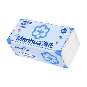漫花花旅行400张大包抽纸纸巾大尺寸餐巾纸面巾纸家用卫生纸抽纸 山茶花抽纸 5层 400张*6包