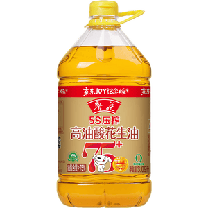 鲁花【保真花生油】5S压榨 高油酸花生油3.09L 油酸含量大于75%