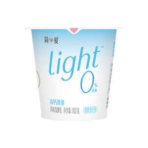 简爱全新light系列奚梦瑶推荐0蔗糖酸奶高钙滑滑100g*6杯酸奶低温酸奶
