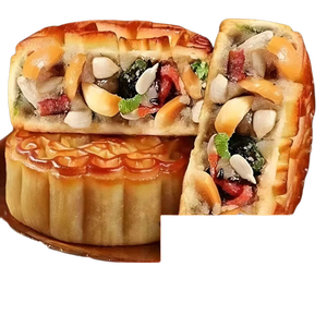 【100克大月饼】老五仁多口味天然大个五仁月饼中秋月饼独立包装 经典伍仁口味 100g大月饼*5个