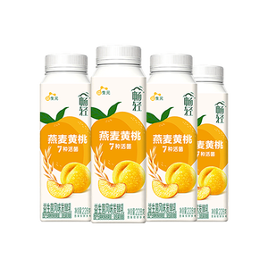 伊利畅轻低温酸奶燕麦黄桃口味酸牛奶228g*4 风味发酵乳