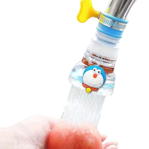 龙头净水器厨房防溅水龙头滤水器水管万能可伸缩旋转过滤器宿舍花洒喷头通用 净化水质【机器猫】出水均匀