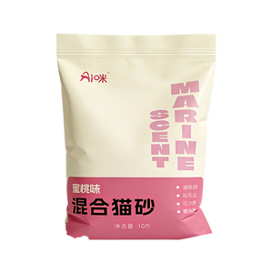AI咪海洋清香豆腐混合猫砂强效除臭可溶于水低尘秒结团不沾底猫砂 一包白茶活性炭4.8斤
