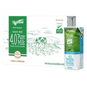 纽仕兰新西兰草饲4.0g蛋白低脂纯牛奶100%生牛乳250ml*24盒