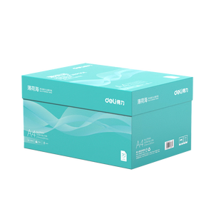 得力（deli）薄荷海A4打印纸 70g克500张*10包一箱 双面复印纸 高性价比草稿纸 整箱5000张ZF664【集采推荐】