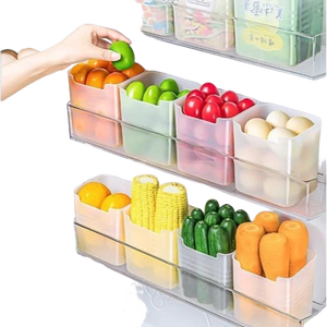 时尚饰品首饰盒冰箱收纳盒子扩容家庭分类通用型收纳物首饰盒子 冰箱侧门收纳盒【1个装】