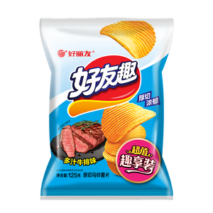 好丽友（ORION）好友趣多汁牛排味125g 休闲零食薯片膨化食品解馋小吃