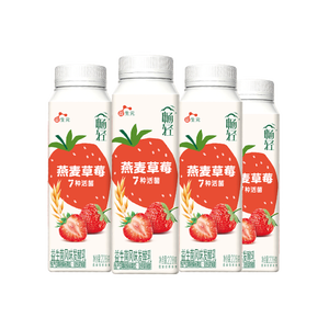 伊利畅轻低温酸奶燕麦草莓口味酸牛奶228g*4风味发酵乳