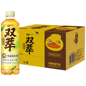 统一双萃 柠檬茶 500ml*15瓶 整箱装（新老包装随机发货）