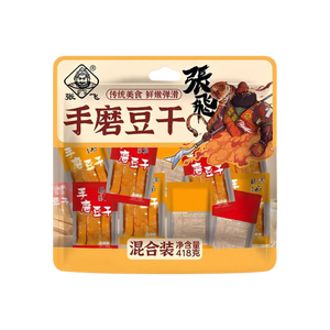 张飞手磨豆干418g混合装休闲零食豆制品小食  2027/1