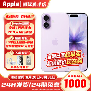 苹果17【国行补贴】苹果17 iphone17 苹果iphone17 手机apple苹果手机 苹果17 紫色 256GB【公开版标配+豪华礼包】