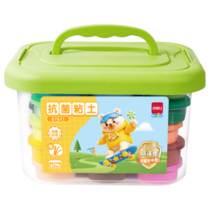 得力（deli）【抗菌防误食包邮】36色4D超轻粘土彩泥黏土橡皮泥含苦味美术手工DIY玩具杯装生日礼物开学文具